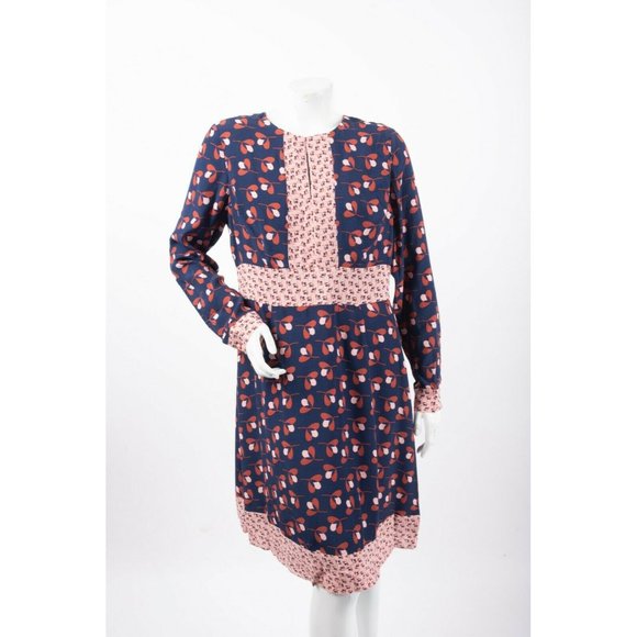 Boden Womens Daisy Dress UK 14 US 10 Navy Clover - Picture 2 of 7